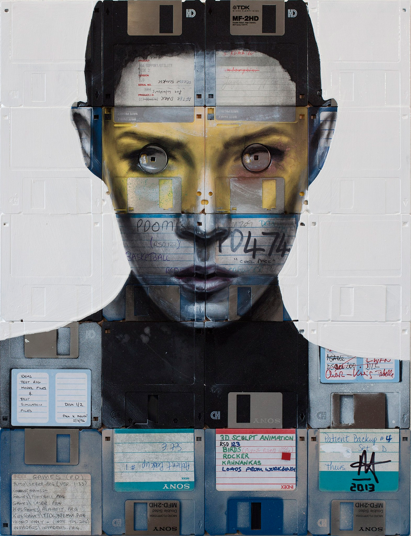 Illustration for article titled Timeless Portraits Created On Obsolete Floppy Disks And Film